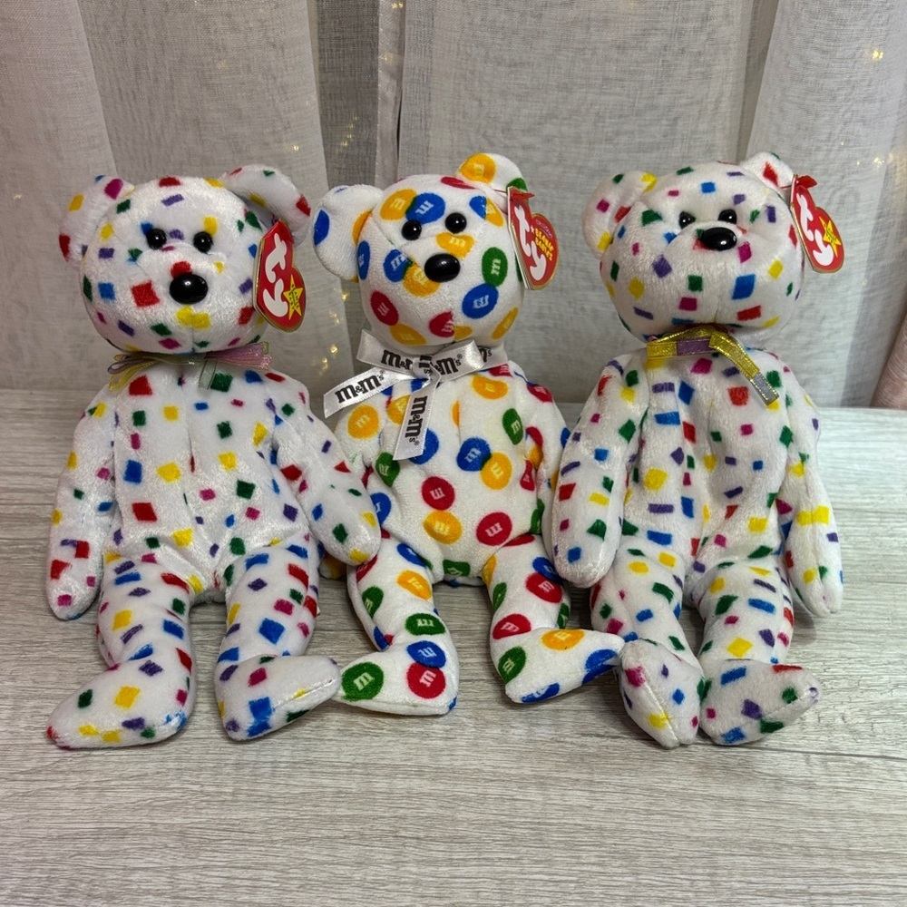 Ty Multicolor Patterned Plush Bears
